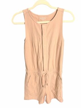Athleta Sleeveless Drawstring Romper in Blush Pink